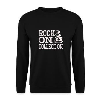 Rocksammler Geologie Lapidary Geologe Mineral - Unisex Pullover - Schwarz - Vorne - Alina (178cm) & Michal (187cm)