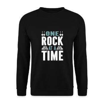 Rocksammler Geologie Lapidary Geologe Mineral - Unisex Pullover - Schwarz - Vorne - Alina (178cm) & Michal (187cm)