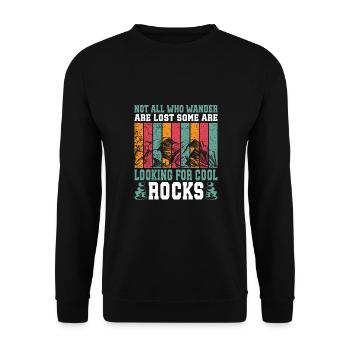 Rocksammler Geologie Lapidary Geologe Mineral - Unisex Pullover - Schwarz - Vorne - Alina (178cm) & Michal (187cm)