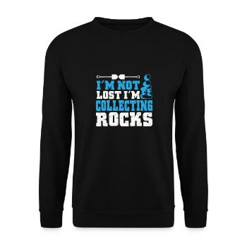 Collectionneur de roches Géologie Géologue lapidaire Minéral - Sweat-shirt Unisexe - noir - Devant - Alina (178cm) & Michal (187cm)