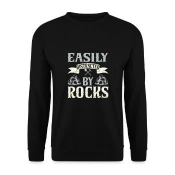 Collectionneur de roches Géologie Géologue lapidaire Minéral - Sweat-shirt Unisexe - noir - Devant - Alina (178cm) & Michal (187cm)