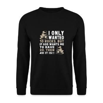 Collectionneur de roches Géologie Géologue lapidaire Minéral - Sweat-shirt Unisexe - noir - Devant - Alina (178cm) & Michal (187cm)