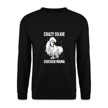 Silkie Huhn Lustige Farm Tierliebhaber - Unisex Pullover - Schwarz - Vorne - Alina (178cm) & Michal (187cm)