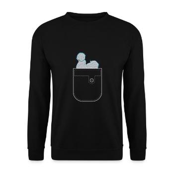 Silkie Huhn Lustige Farm Tierliebhaber - Unisex Pullover - Schwarz - Vorne - Alina (178cm) & Michal (187cm)