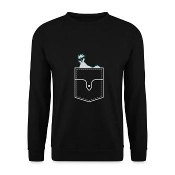 Silkie Huhn Lustige Farm Tierliebhaber - Unisex Pullover - Schwarz - Vorne - Alina (178cm) & Michal (187cm)