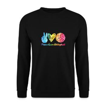 Tie Dye Volleyball Volleyball Lover - Unisex Sweatshirt - black - Front - Alina (178cm) & Michal (187cm)