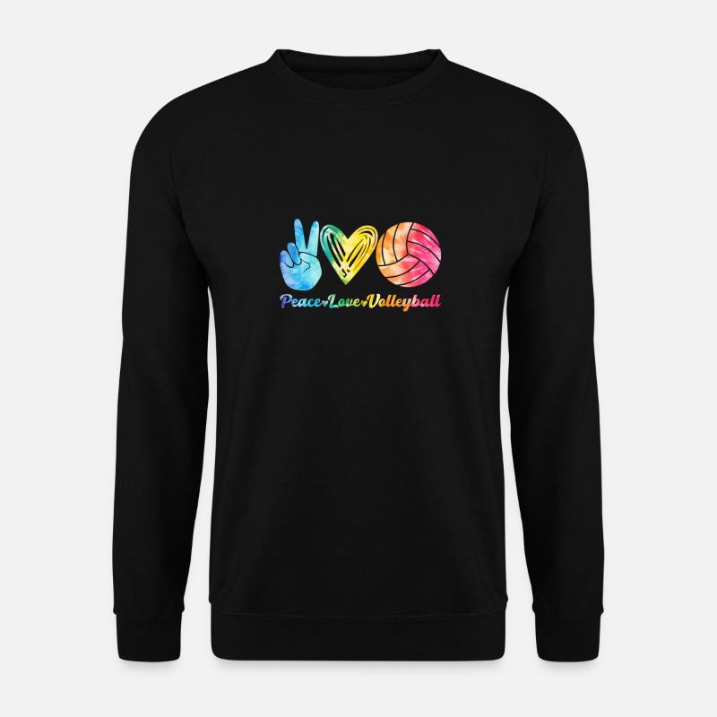 Tie Dye Volleyball Volleyballliebhaber - Unisex Pullover - Schwarz