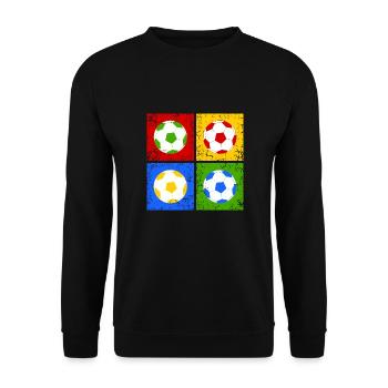 Football pop art - Unisex Sweatshirt - black - Front - Alina (178cm) & Michal (187cm)