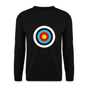 Target in archery - Unisex Sweatshirt - black - Front - Alina (178cm) & Michal (187cm)