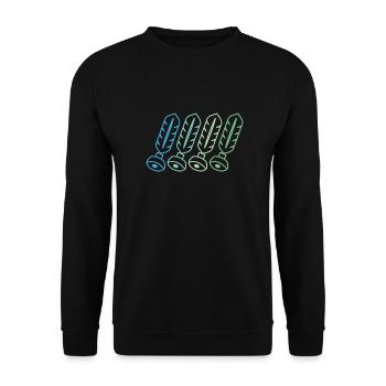 Indiaca Shuttlecock Peteca avec Indiaca Player - Sweat-shirt Unisexe - noir - Devant - Alina (178cm) & Michal (187cm)