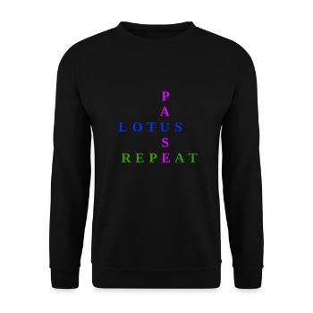 Lotus-Pause - Unisex Pullover - Schwarz - Vorne - Alina (178cm) & Michal (187cm)