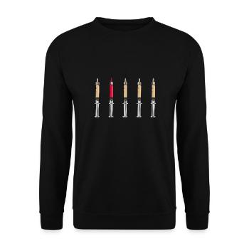 Nurse Intensive Care Medicine Nurse - Unisex Sweatshirt - black - Front - Alina (178cm) & Michal (187cm)