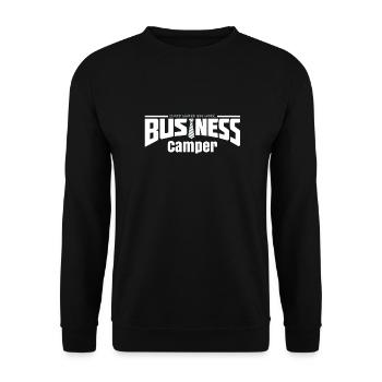 Business Camper - sleep where you work - Unisex Sweatshirt - black - Front - Alina (178cm) & Michal (187cm)