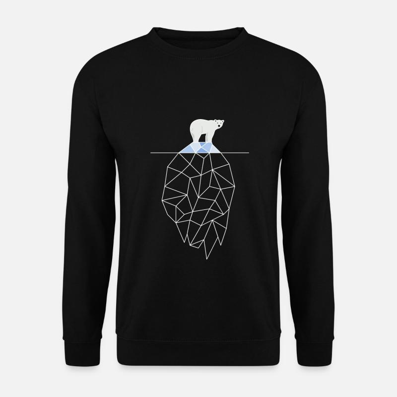 Eisbär auf Eisberg - Unisex Pullover - Schwarz