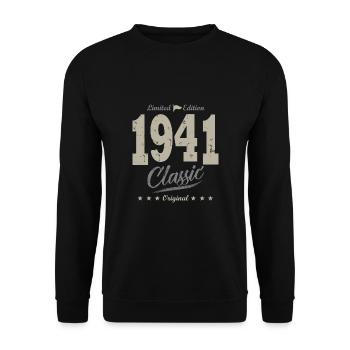 LIMITED EDITION 1941 birthday gift 81 years - Unisex Sweatshirt - black - Front - Alina (178cm) & Michal (187cm)