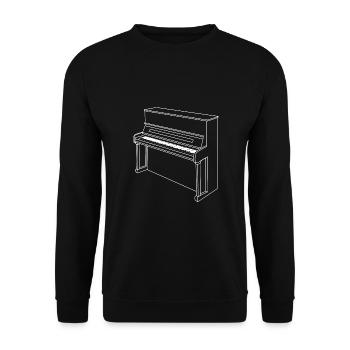 Klavier - Unisex Pullover - Schwarz - Vorne - Alina (178cm) & Michal (187cm)
