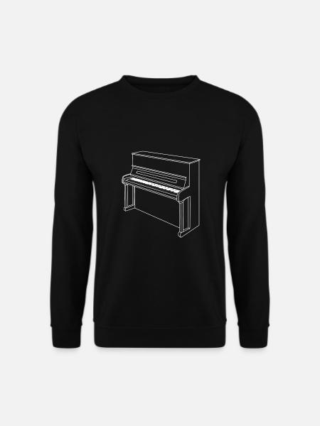 Klavier - Unisex Pullover - Schwarz