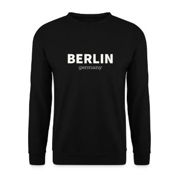 BERLIN - Unisex Sweatshirt - black - Front - Alina (178cm) & Michal (187cm)