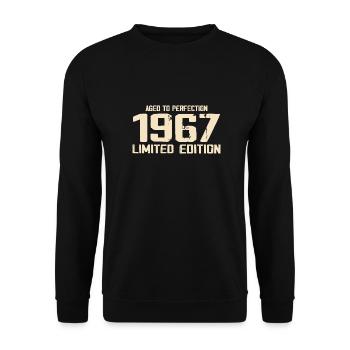 1967 Limited edition 1967 Geburtstag 1967 Retro - Unisex Pullover - Schwarz - Vorne - Alina (178cm) & Michal (187cm)