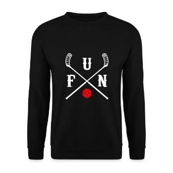 floorball floorball floorball logo - Unisex Sweatshirt - black - Front - Alina (178cm) & Michal (187cm)