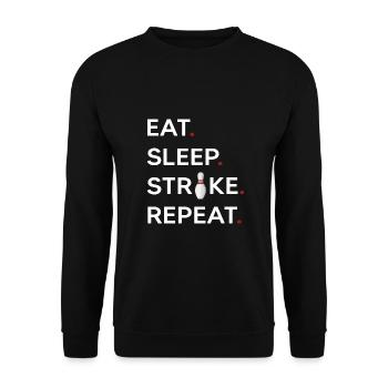 bowling strike bowlingkugel x bowling-life - Unisex Pullover - Schwarz - Vorne - Alina (178cm) & Michal (187cm)