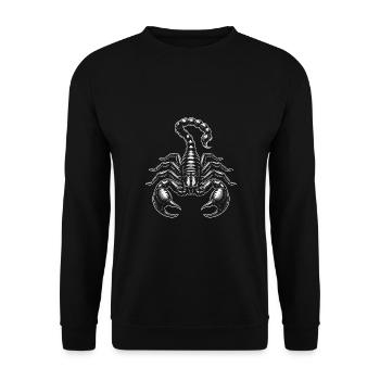 Illustration du grand scorpion Scorpion - Sweat-shirt Unisexe - noir - Devant - Alina (178cm) & Michal (187cm)