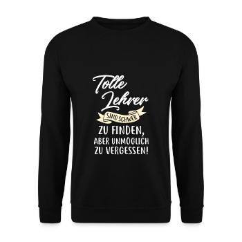 Il est difficile de trouver de bons professeurs - Sweat-shirt Unisexe - noir - Devant - Alina (178cm) & Michal (187cm)