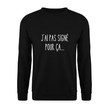 pas signé pour ça - Sweat-shirt Unisexe - noir - Devant - Alina (178cm) & Michal (187cm)