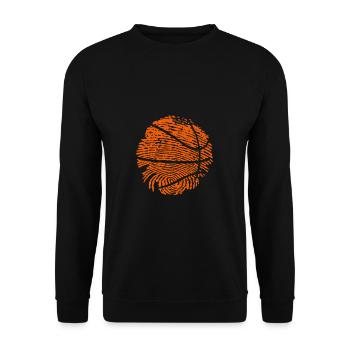 Basketball Fingerabdruck Ball - Unisex Pullover - Schwarz - Vorne - Alina (178cm) & Michal (187cm)
