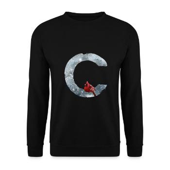 C – caractère décoratif – hiver - Sweat-shirt Unisexe - noir - Devant - Alina (178cm) & Michal (187cm)