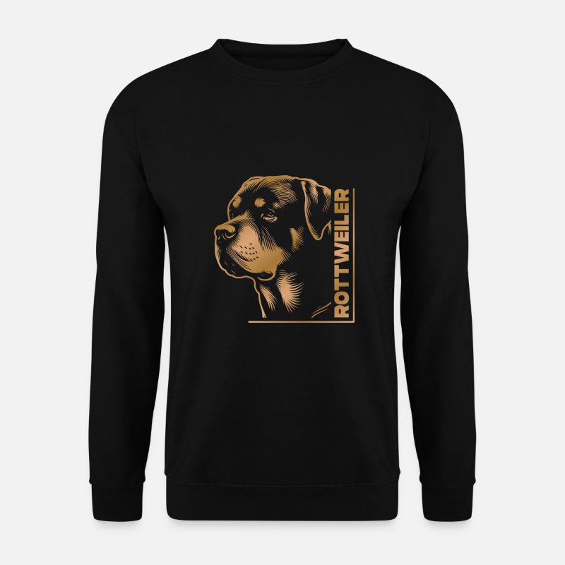 ROTTWEILER drawing head gold - Unisex Sweatshirt - black