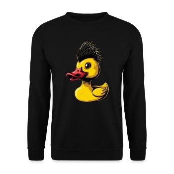 Gummientenpunk - Unisex Pullover - Schwarz - Vorne - Alina (178cm) & Michal (187cm)