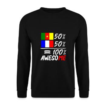 Moitié Français moitié Camerounais - Unisex Pullover - Schwarz - Vorne - Alina (178cm) & Michal (187cm)