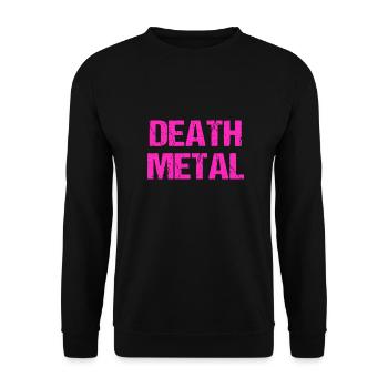 Lustige Death Metal Regenbogenfarben Metalhead - Unisex Pullover - Schwarz - Vorne - Alina (178cm) & Michal (187cm)