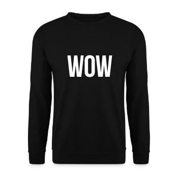 WOW - Unisex Sweatshirt - black - Front - Alina (178cm) & Michal (187cm)