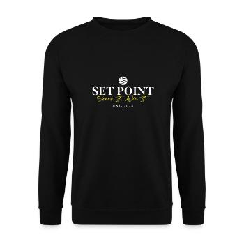 Set Point Volleyball Logo - Unisex Sweatshirt - black - Front - Alina (178cm) & Michal (187cm)