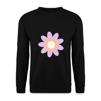 Flower pastel flower flowers pastel flowers lilac - Unisex Sweatshirt - black - Front - Alina (178cm) & Michal (187cm)