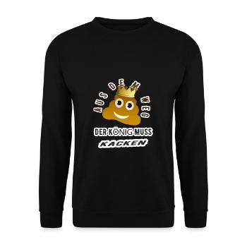 Hors du chemin du roi doit faire des caca - Sweat-shirt Unisexe - noir - Devant - Alina (178cm) & Michal (187cm)