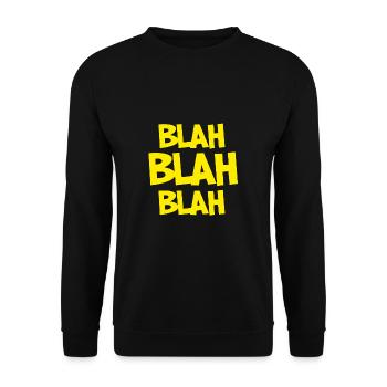 Blahblahblah Blablabla Blah Bla blabla Geschwätz - Sweat-shirt Unisexe - noir - Devant - Alina (178cm) & Michal (187cm)