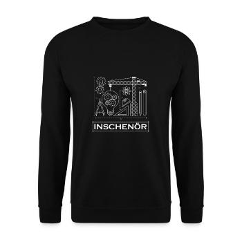 Inschenör Ingenieur Ing Bauingenieur Engineering - Unisex Pullover - Schwarz - Vorne - Alina (178cm) & Michal (187cm)