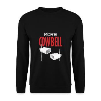 Plus Cowbell Bell Cow Animal Music Teacher Rhythm - Sweat-shirt Unisexe - noir - Devant - Alina (178cm) & Michal (187cm)