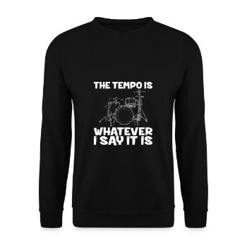 Tambour Batteur Batteur Batterie Musicien - Sweat-shirt Unisexe - noir - Devant - Alina (178cm) & Michal (187cm)