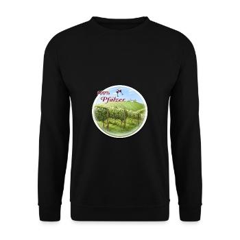 100 Pfälzer Pälzer Palz Pfalz Mundart Dialekt - Unisex Pullover - Schwarz - Vorne - Alina (178cm) & Michal (187cm)