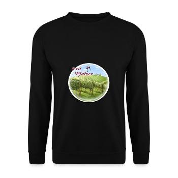 Lustiges Exilpfälzer Pälzer Pfälzer Pfalz Mundart - Unisex Pullover - Schwarz - Vorne - Alina (178cm) & Michal (187cm)