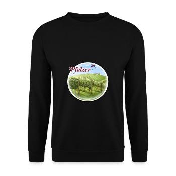 100% Pfälzer Pälzer Palz Pfalz Mundart Dialekt - Unisex Pullover - Schwarz - Vorne - Alina (178cm) & Michal (187cm)