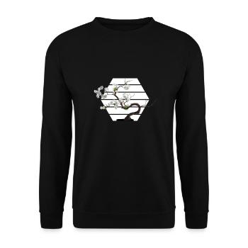 BONSAI Yamadori Nebari Bonsai Zone Bonsai Master - Unisex Sweatshirt - black - Front - Alina (178cm) & Michal (187cm)