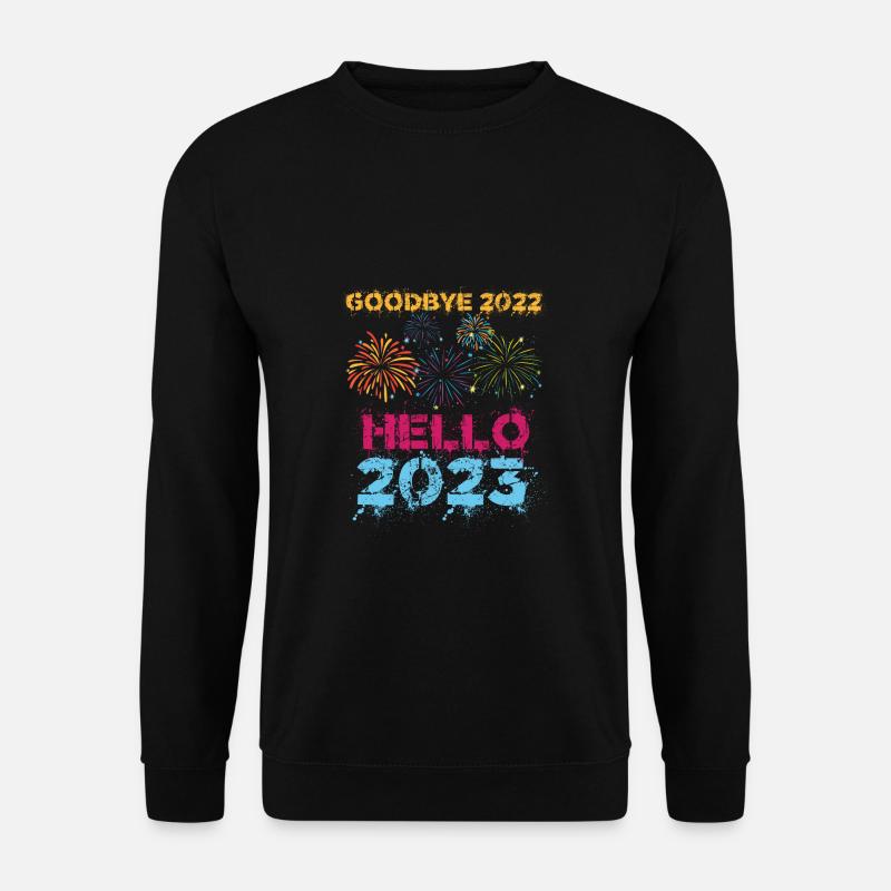 Happy New Year 2023 Silvester Neujahr Weihnachten - Unisex Pullover - Schwarz