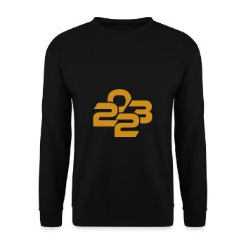 Happy New Year 2023 New Year's Eve Christmas - Unisex Sweatshirt - black - Front - Alina (178cm) & Michal (187cm)