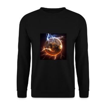 BTC - The Power of Lightning - Unisex Sweatshirt - black - Front - Alina (178cm) & Michal (187cm)
