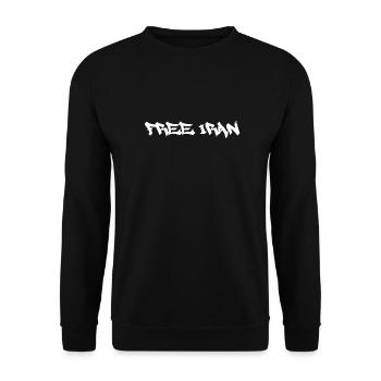 Free Iran - Unisex Pullover - Schwarz - Vorne - Alina (178cm) & Michal (187cm)